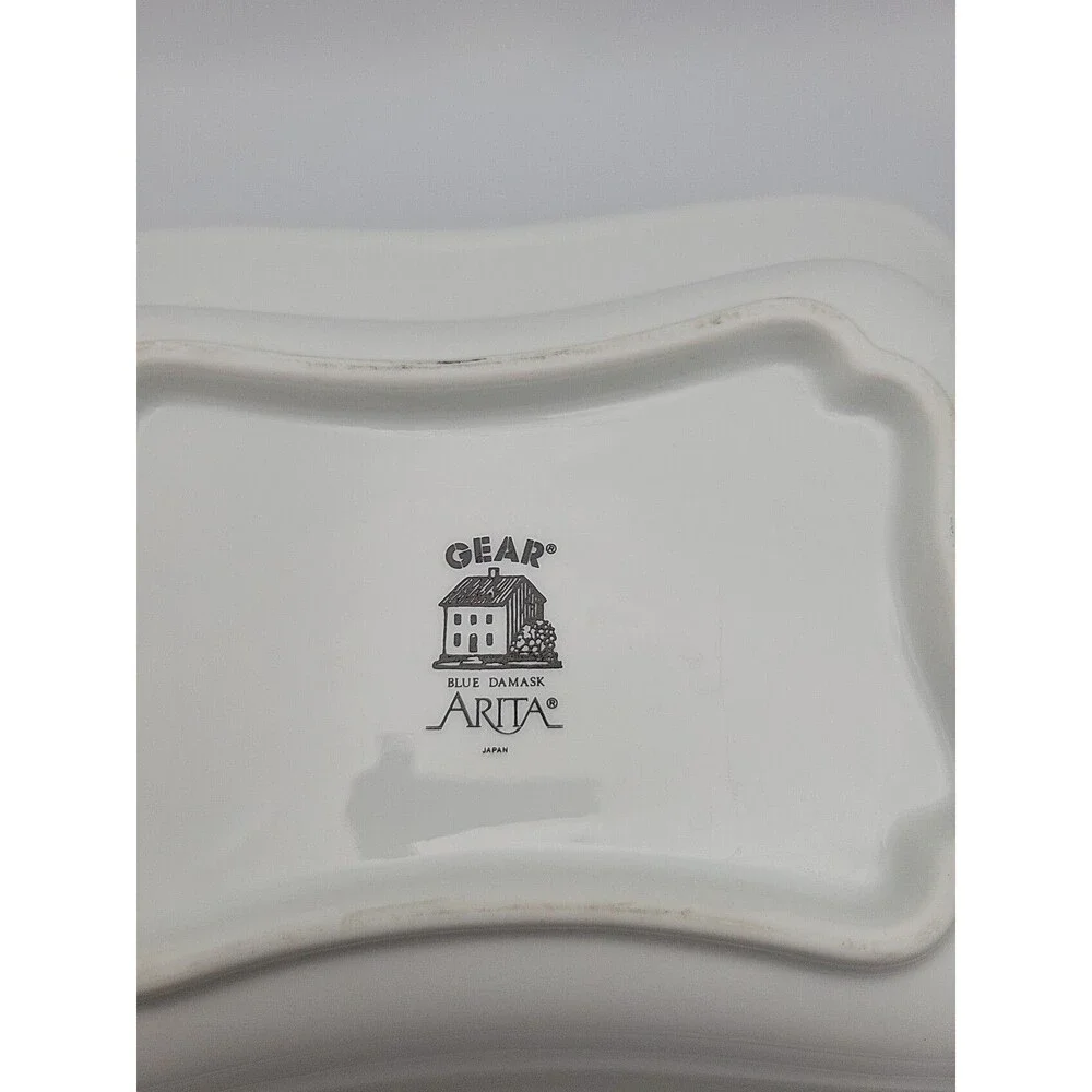Gear-Arita Blue Damask 10-inch Serving Vegetable Display Bowl EUC Beautiful!